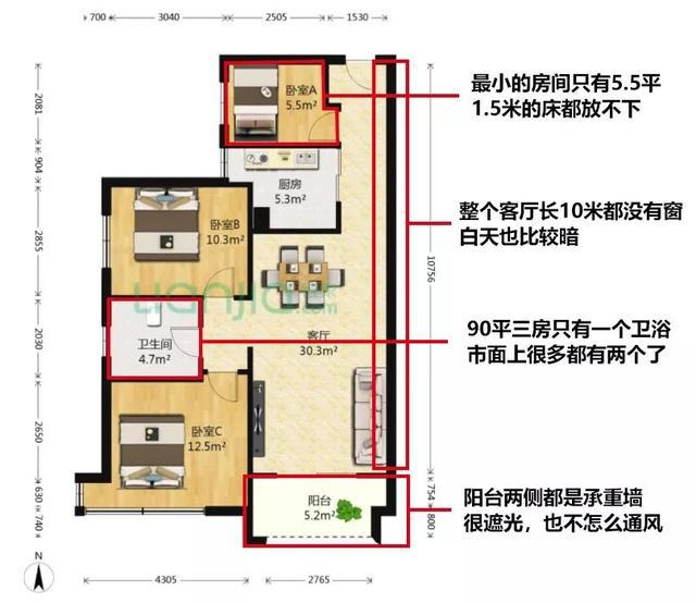 鬼斧神工！星空体育在线入口这盘96平竟有四房！再多一个X空间(图3)